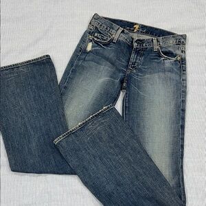 7 For All Mankind Flare Leg Blue Jeans Women’s Size 27